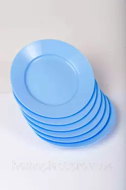 Тарілка пластикова кругла Ø 17 см харчова Гемопласт