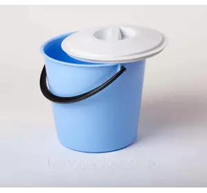 Відро міцне пластикове для питної води з кришкою 10 літрів Гемопласт